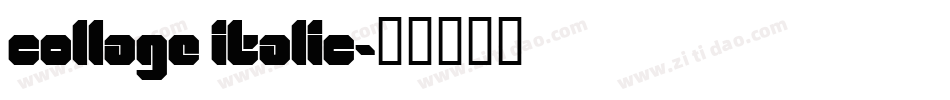 Collage Italic字体转换
